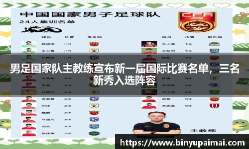 男足国家队主教练宣布新一届国际比赛名单，三名新秀入选阵容