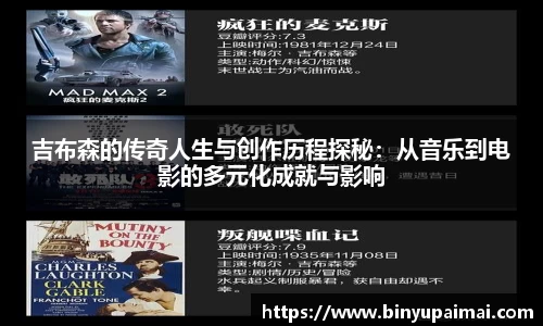 吉布森的传奇人生与创作历程探秘：从音乐到电影的多元化成就与影响